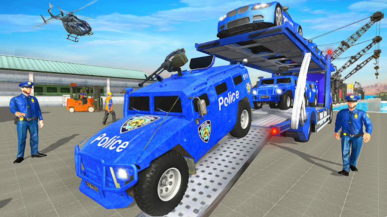 Police Game Transport Truck स्क्रीनशॉट