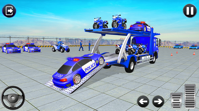 Police Game Transport Truck स्क्रीनशॉट